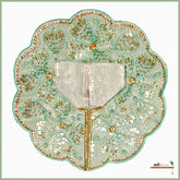 Blended Thread Sitara Stone Work Light Blue Poshak